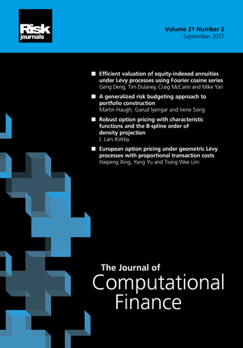 Journal of Computational Finance Cover Image